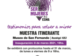 Se inaugura la muestra “Ser Mujeres en la ESMA”, en el Museo de San Fernando